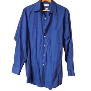 Van Heusen 15.5 (32/33) Medium Classic Blue Button-Down [0147]